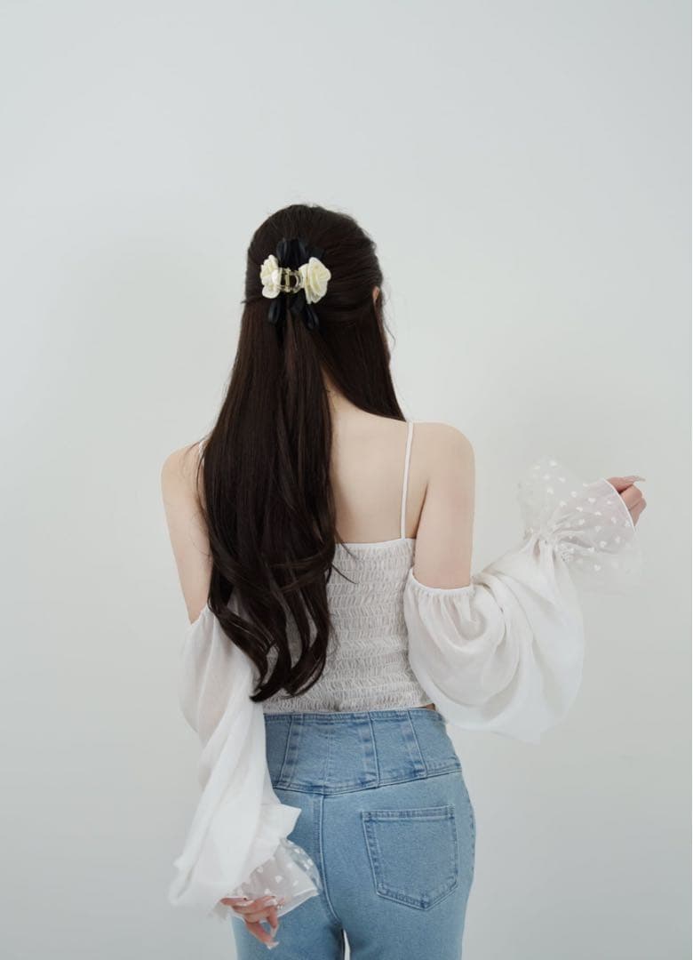 Lumignon ♥ Mellow Heart Tulle Top 【ホワイト】