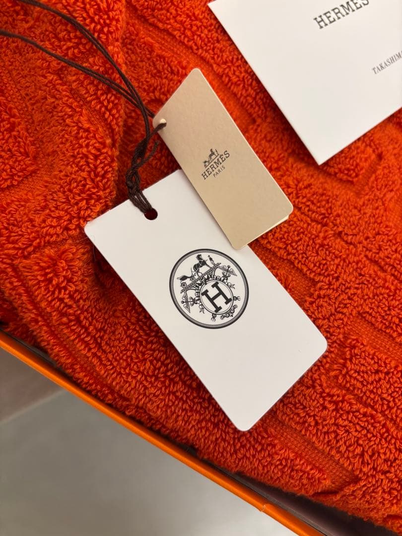 新品HERMES エルメス ゲストタオル　ステアーズ