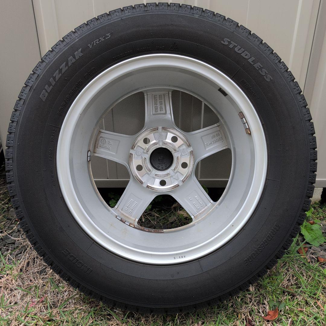 VW 純正ホイール Aspen 15インチ スタッドレス装着