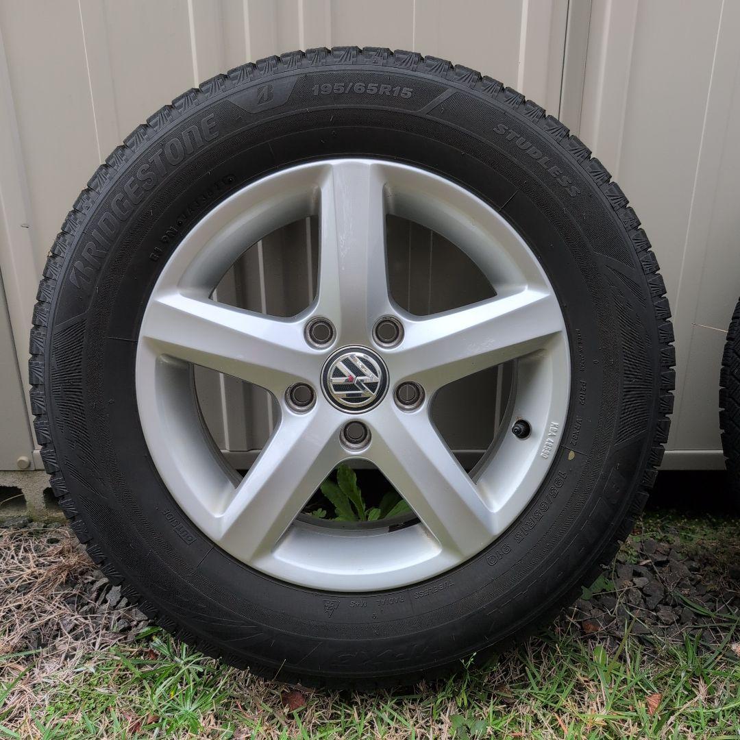 VW 純正ホイール Aspen 15インチ スタッドレス装着