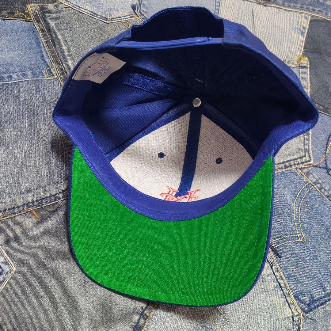 デッドストック　当時物　新品未使用　メッツ　つば裏グリーン　緑　平刺繍