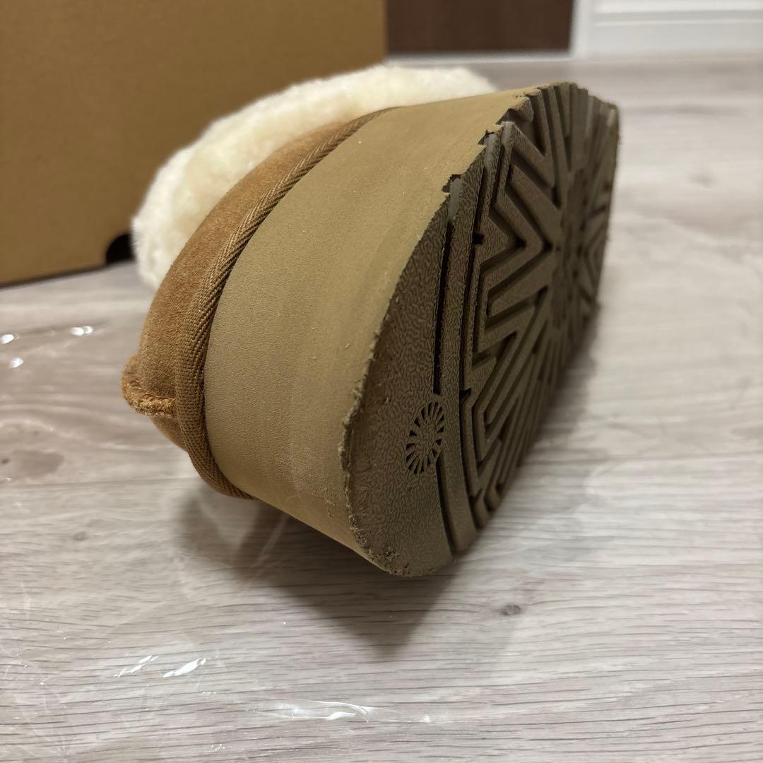 ugg ファンケット 24cm 厚底ムートン スリッポン チェスナット ブラウン