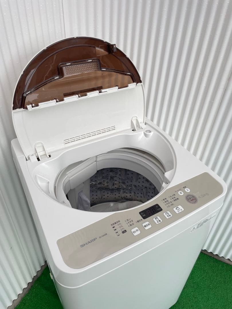 971 シャープ 4.5kg洗濯機 ホワイト コンパクト 一人暮らし 単身 国産