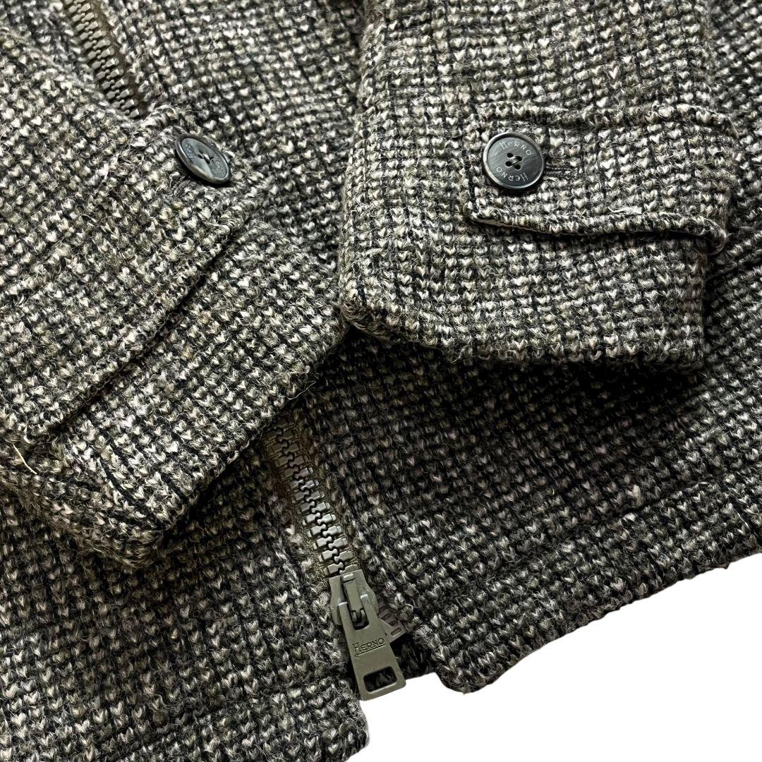 【 大きいサイズ 】 ヘルノ　ダッフルコート　ミックスツイード　フード　ポケット
