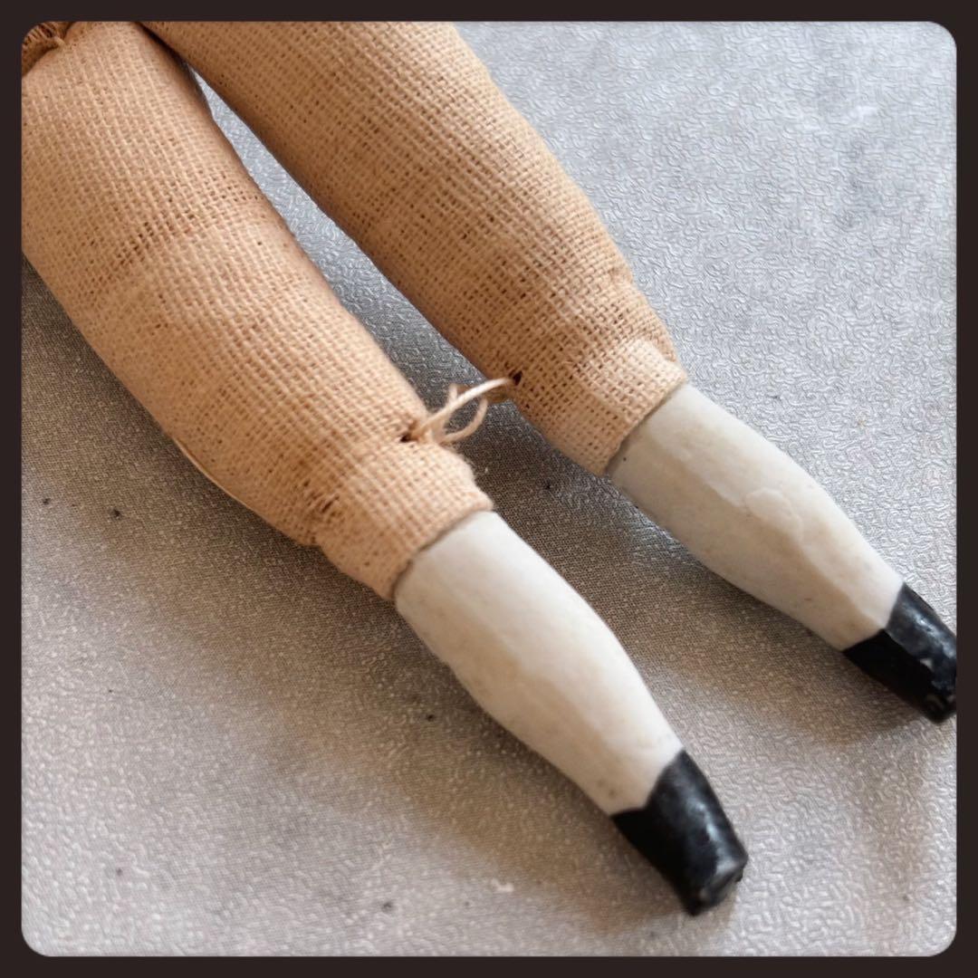 アンティーク　小さなブロンドチャイナヘッドドール ビスクドール