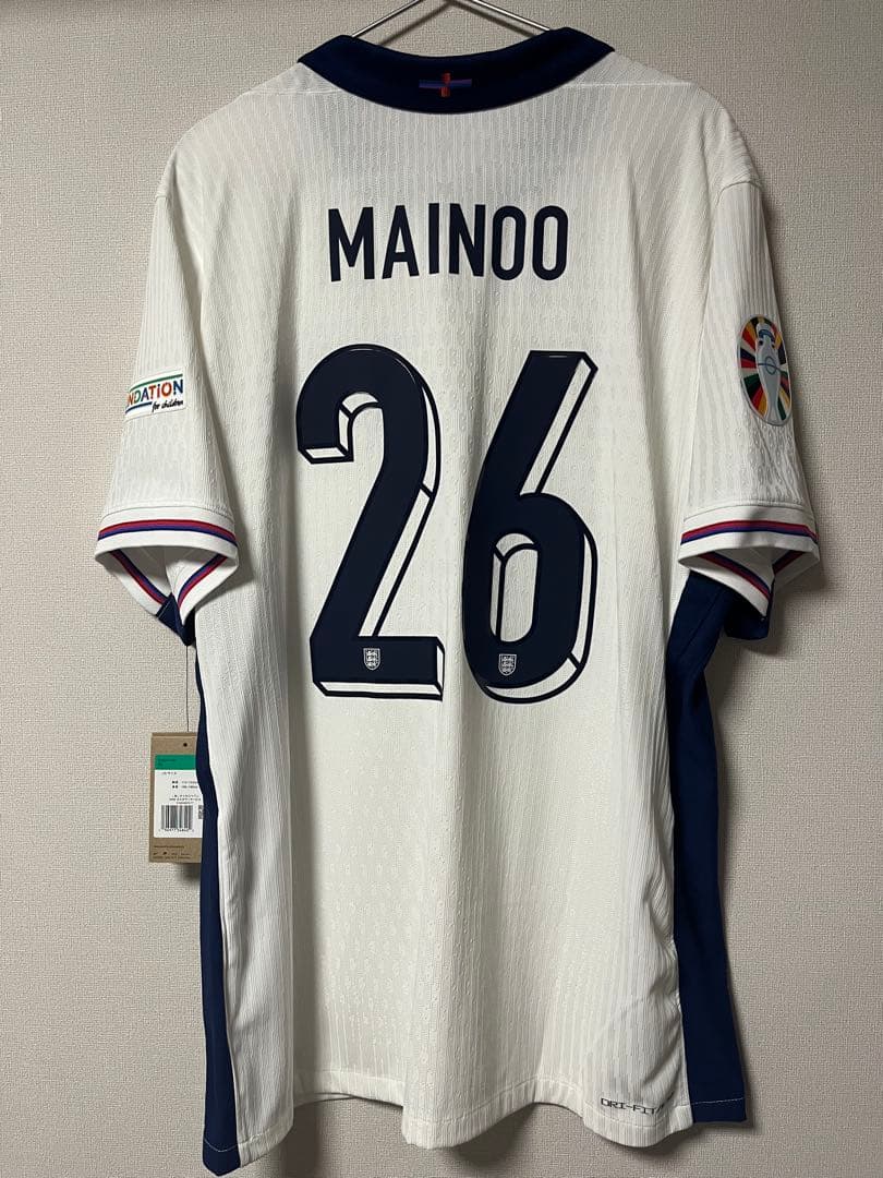 正規品　メイヌー　イングランド　ユニフォーム　オーセンティック　ユーロ2024