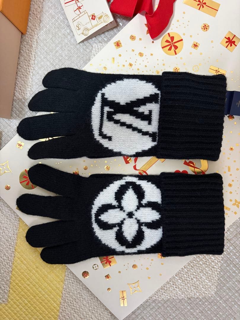Louis Vuitton ブラックニット手袋