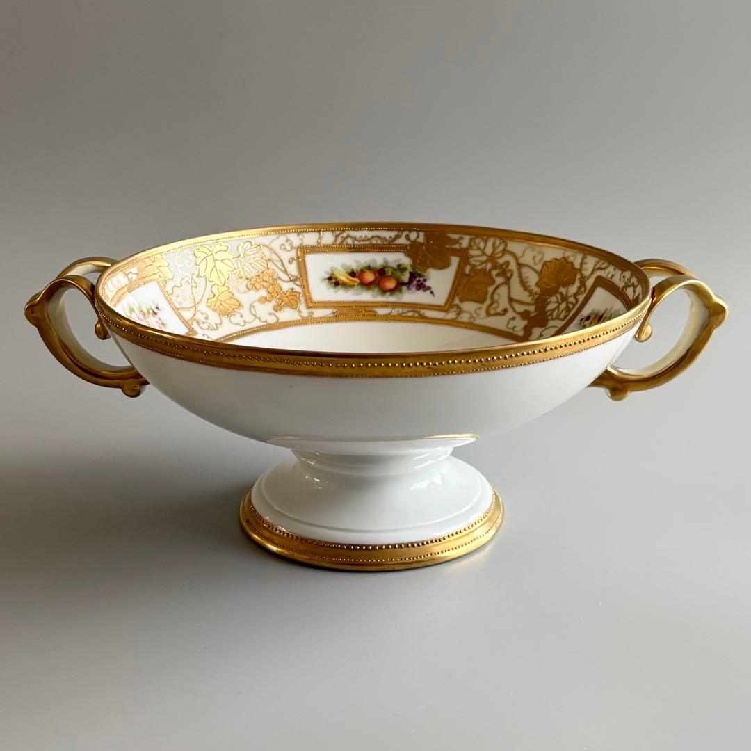 100年以上の時を閉じ込めた、 美しきオールドノリタケ　足付きコンポート【美品】