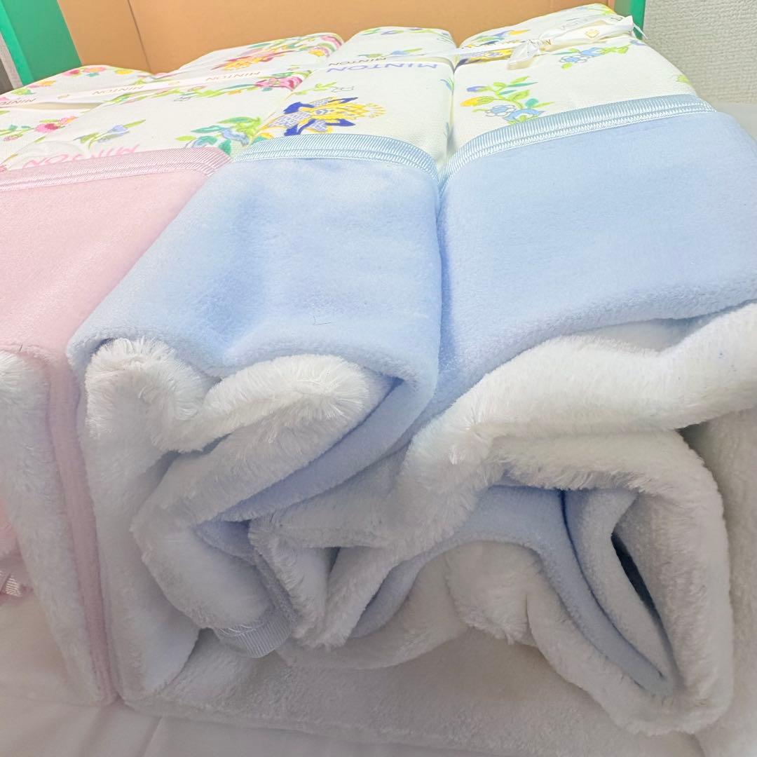 MINTON ミントン　綿毛布２枚　ペア　140×200cm ギフト