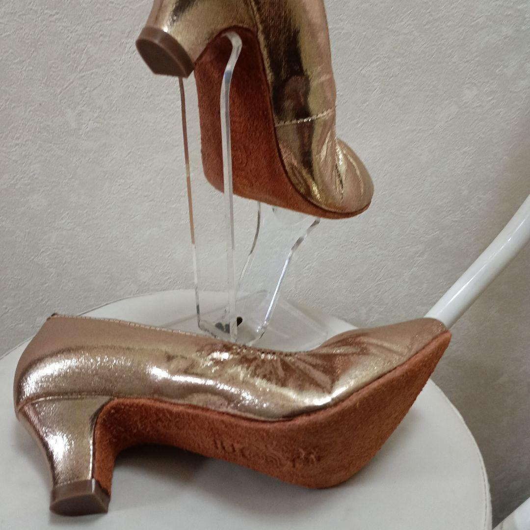 ruuni ゴールド 社交ダンスシューズ