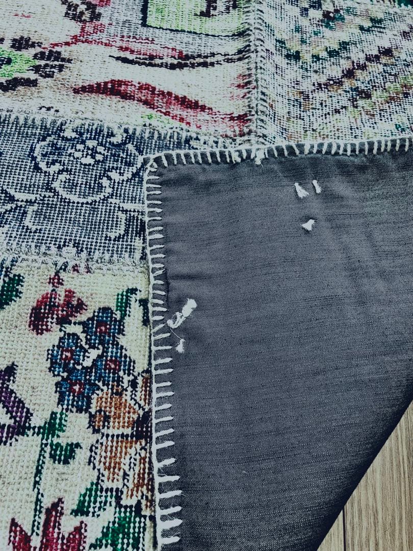 ヴィンテージ パッチワーク ラグトルコ産