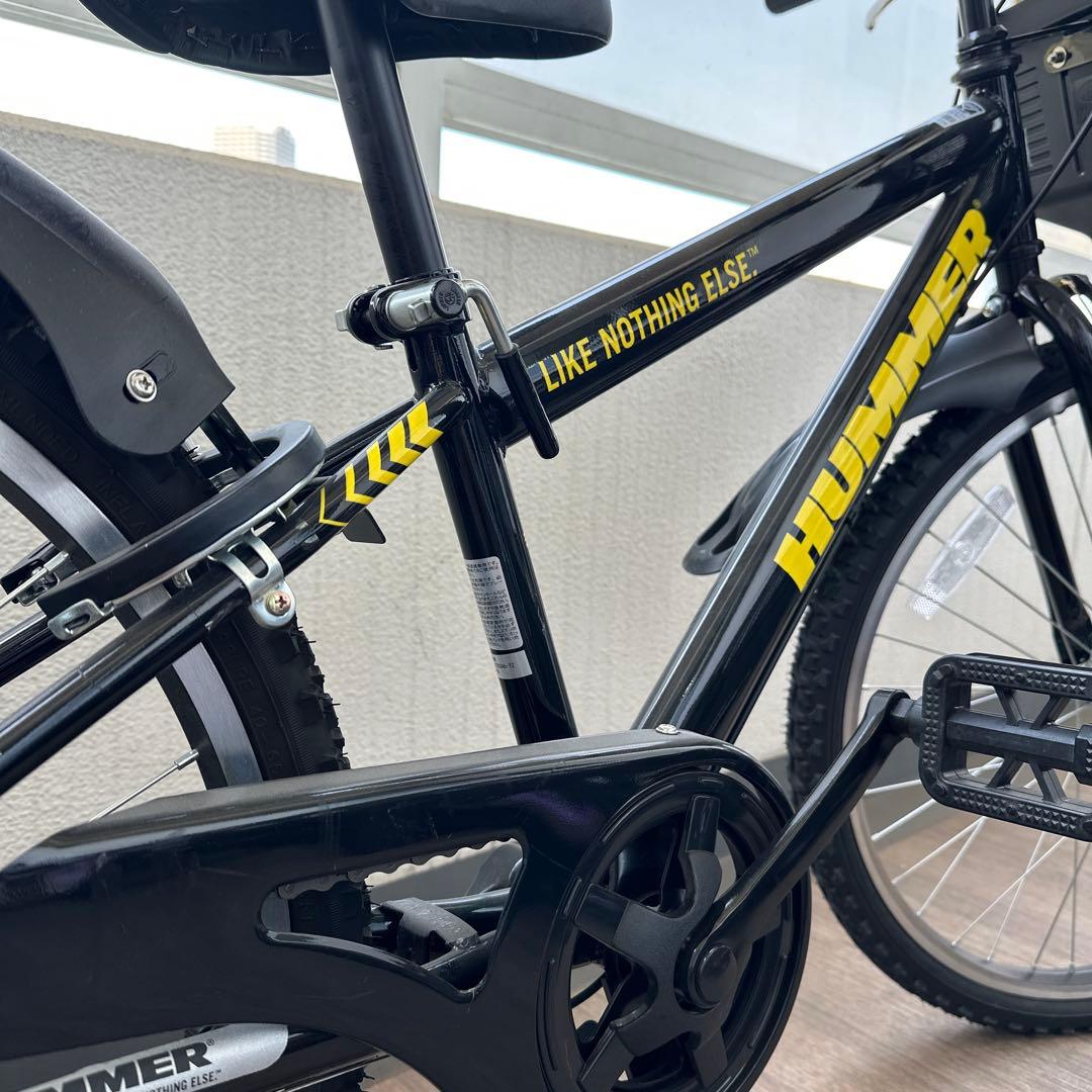 HUMMER キッズバイク 黒 前部バスケット付き