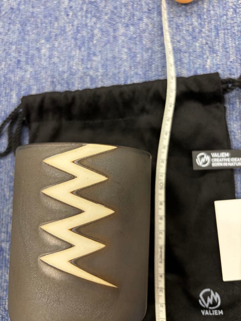 VALIEM グレー植木鉢 ジグザグ模様