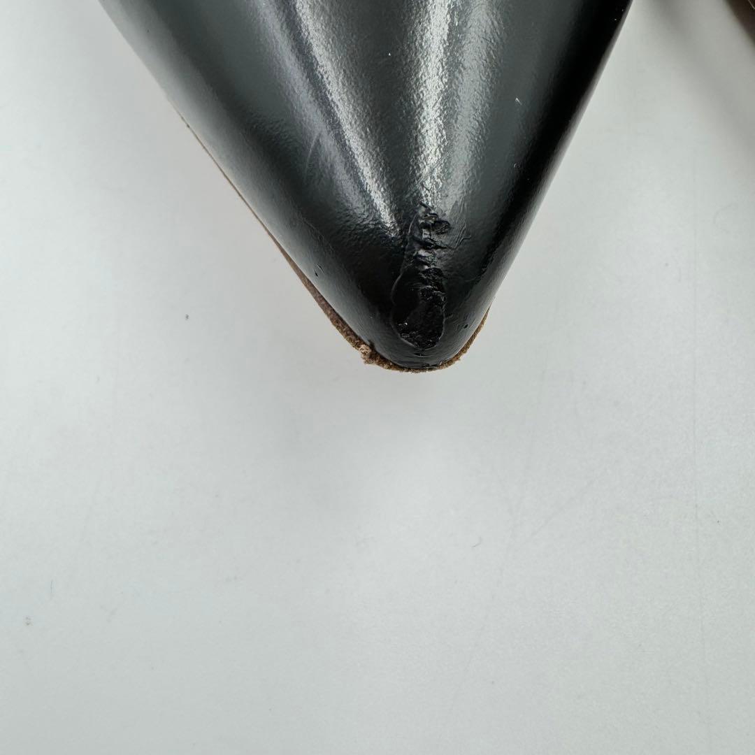 PELICO パンプス　フラット　レザー　ブラック　サイズ37