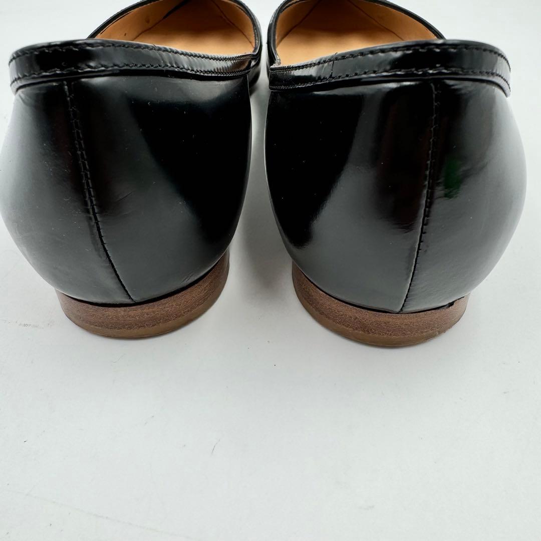 PELICO パンプス　フラット　レザー　ブラック　サイズ37