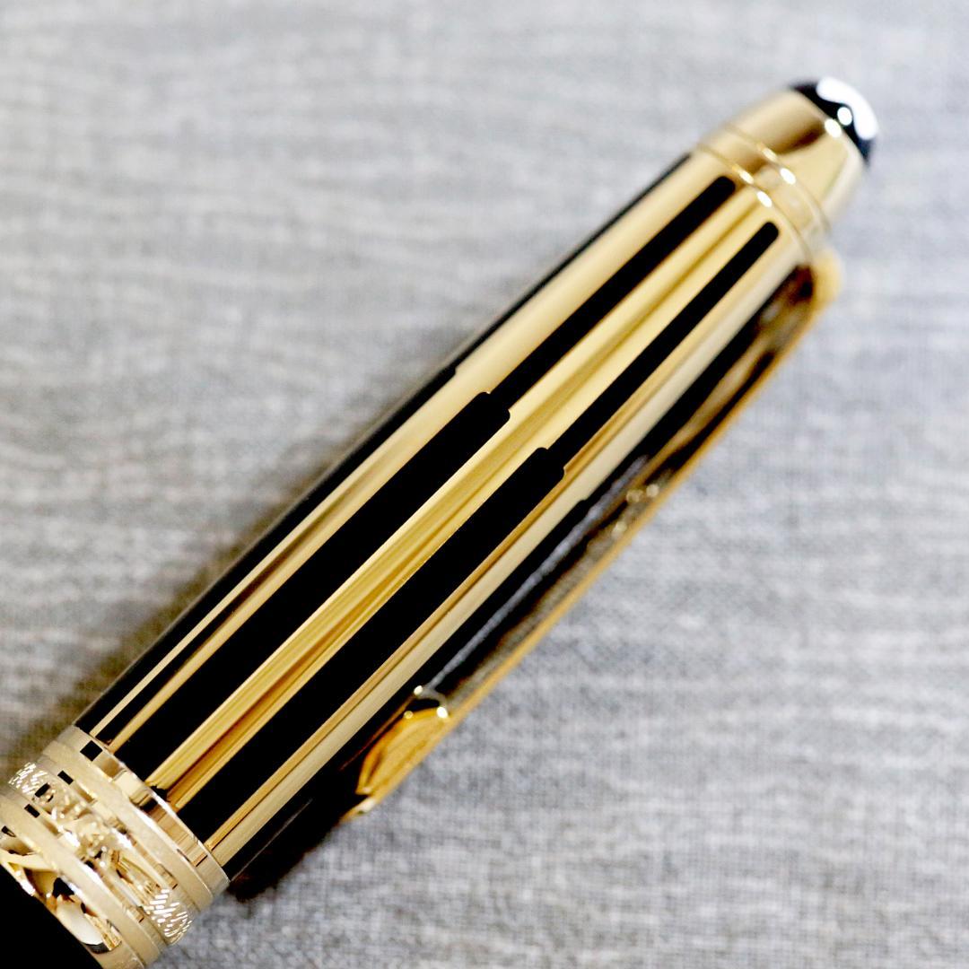 【レア美品 送料込み】モンブラン ボールぺン ソリテール ブラック＆ゴールド