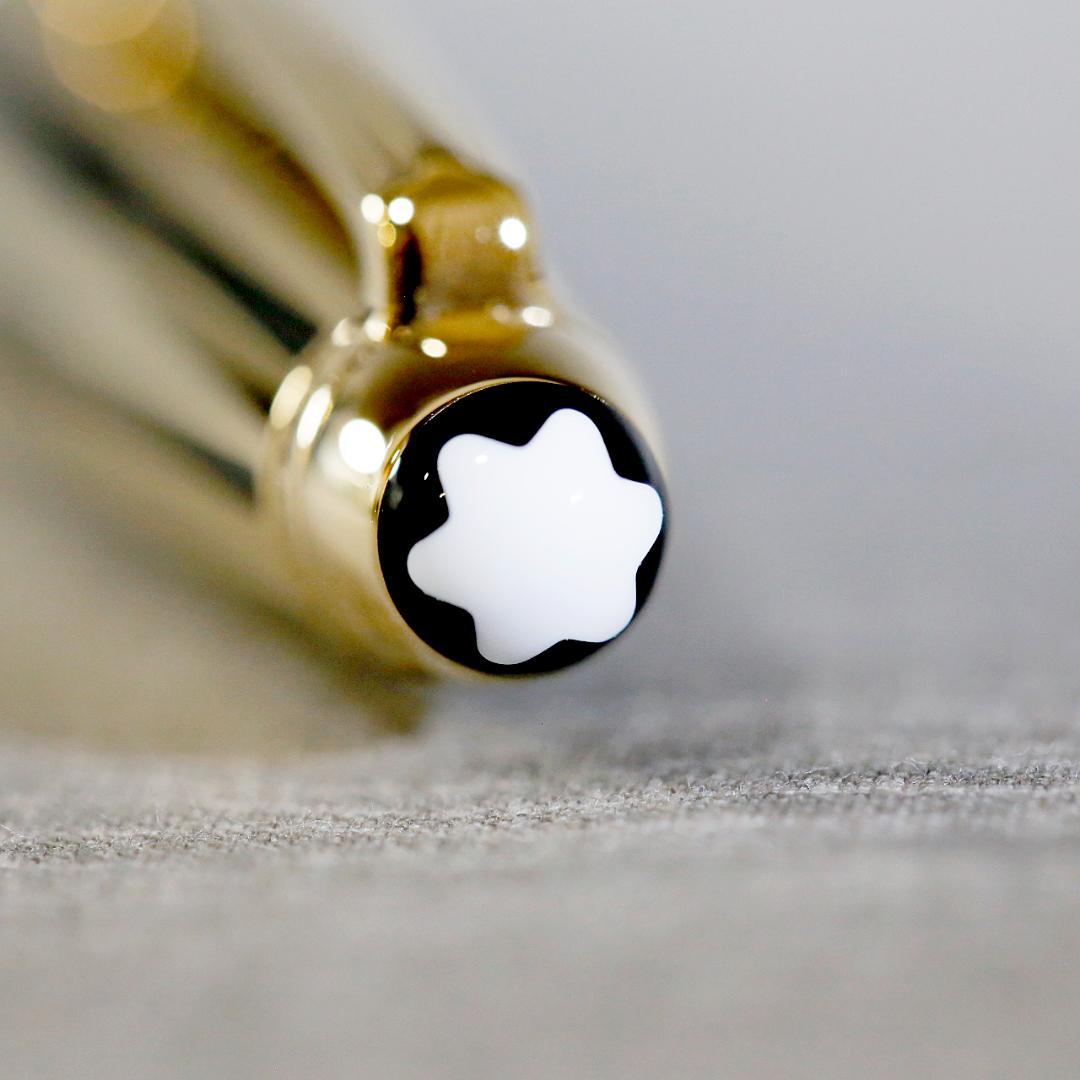 【レア美品 送料込み】モンブラン ボールぺン ソリテール ブラック＆ゴールド