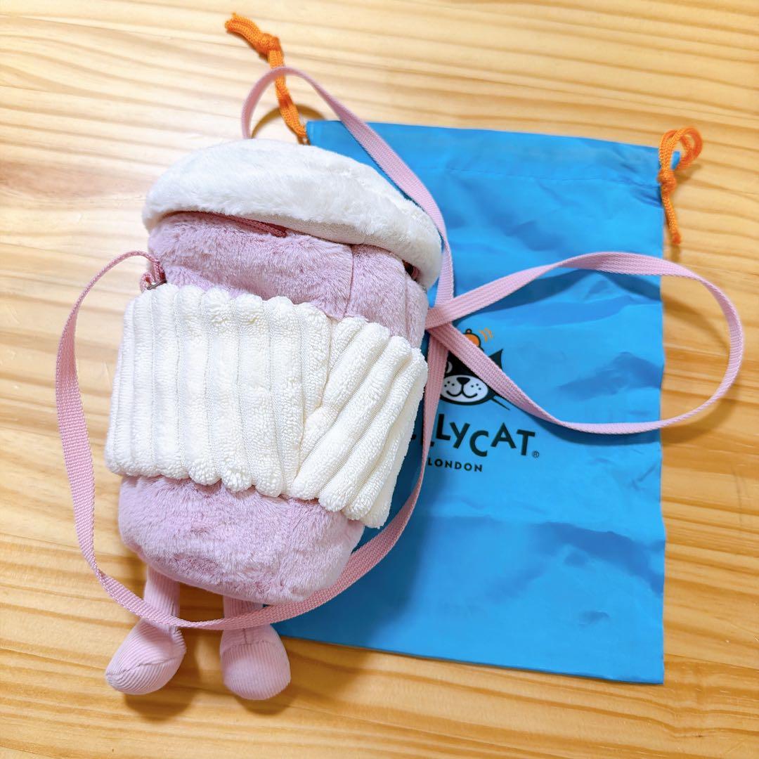  ピンク コーヒーカップ バッグ ぬいぐるみ新品　正規品
