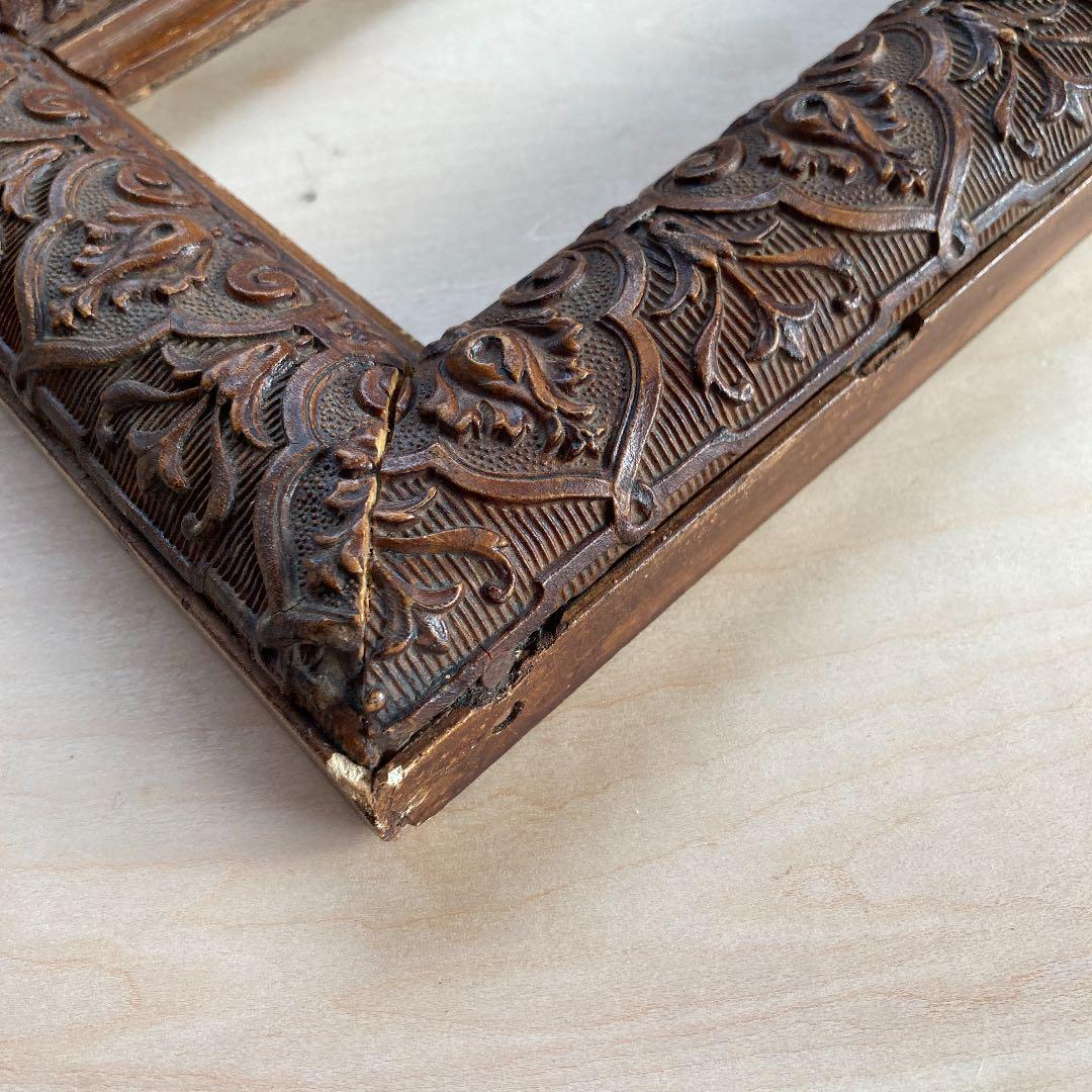 19世紀のアンティークフレーム彫刻ゴシック　アトリエ　宗教　教会　ビンテージ