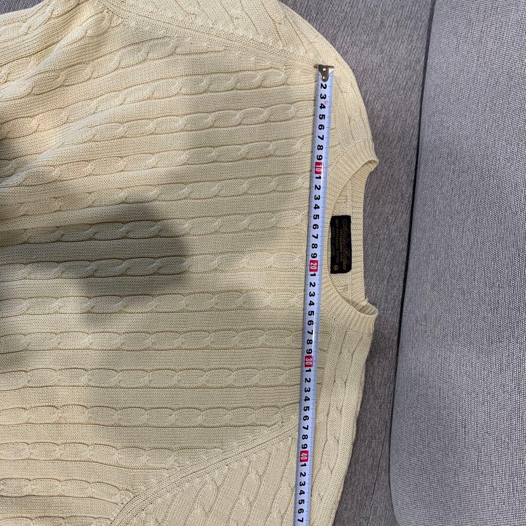 ケンジBrooks Brothers ケーブルニットセーター クリーム色