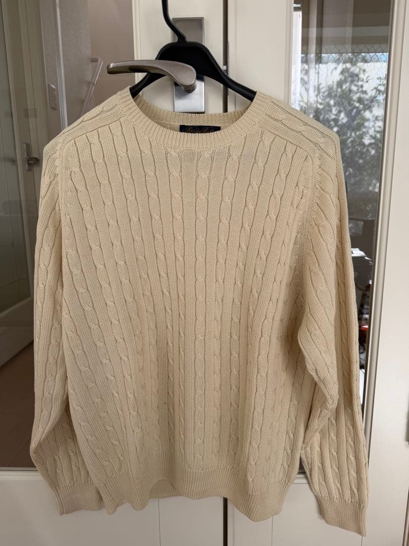 ケンジBrooks Brothers ケーブルニットセーター クリーム色
