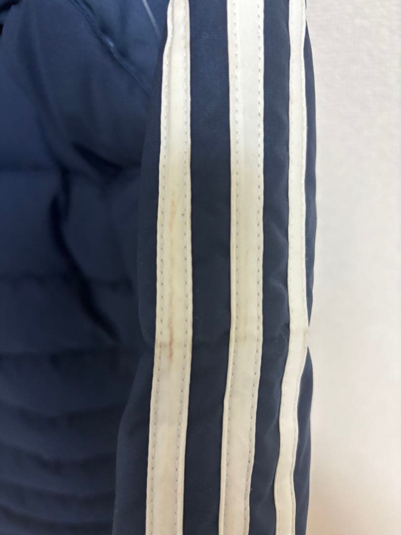 adidas ネイビー ベンチコートフード付き