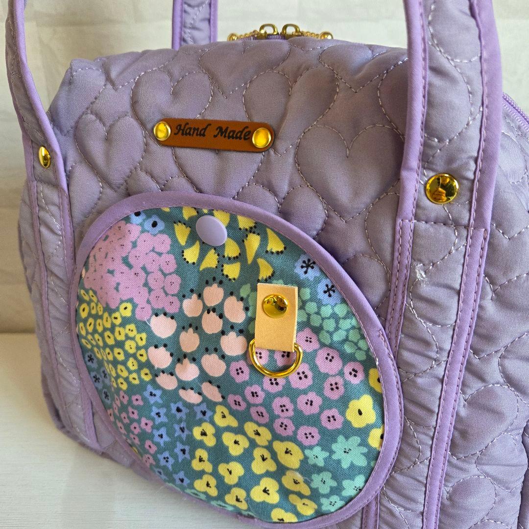 ❣️Ruby ❣️٩(๑❛ᴗ❛๑)۶様　丸型ボストンバッグ(M)　ハンドメイド