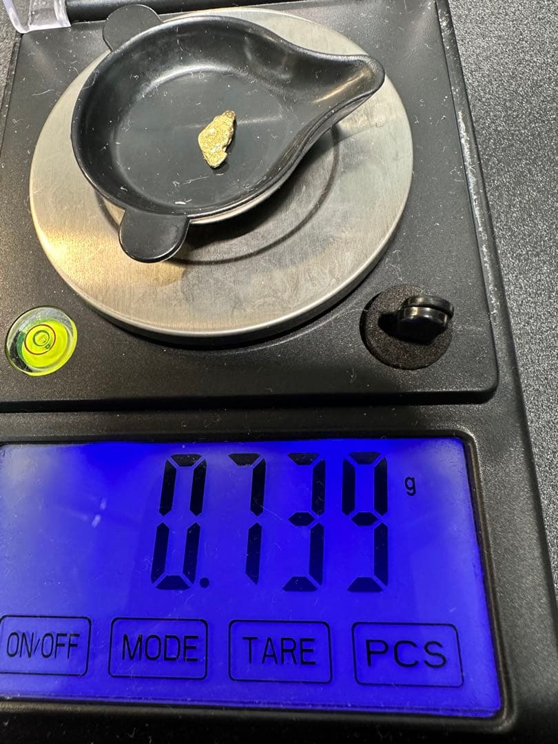 砂金　0.739g　自然金　アラスカユーコン産　ゴールドナゲット　砂金鑑別書付き
