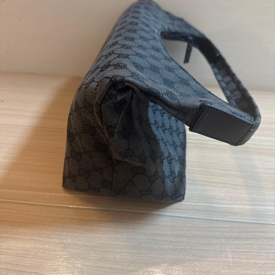 GUCCI ブラック GGパターン ハンドバッグ