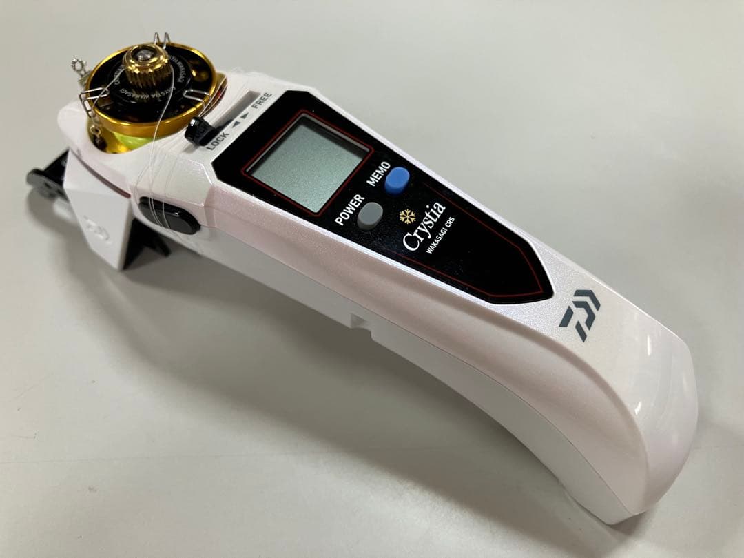 ② 美品ワカサギ電動リール　クリスティア CRS アルミスプール.ライン他付き