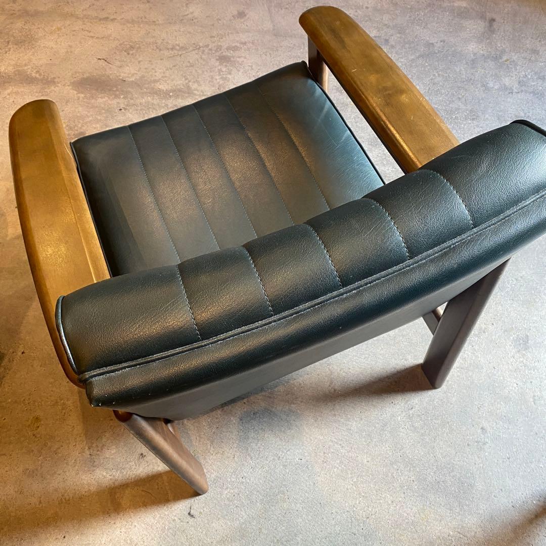 karimoku カリモク 1人掛けソファ 1シーター ネイビー紺