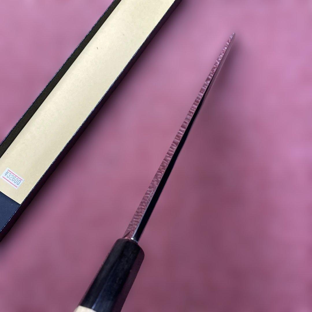 銀三　勘所切付柳刃包丁　240㎜ 8寸