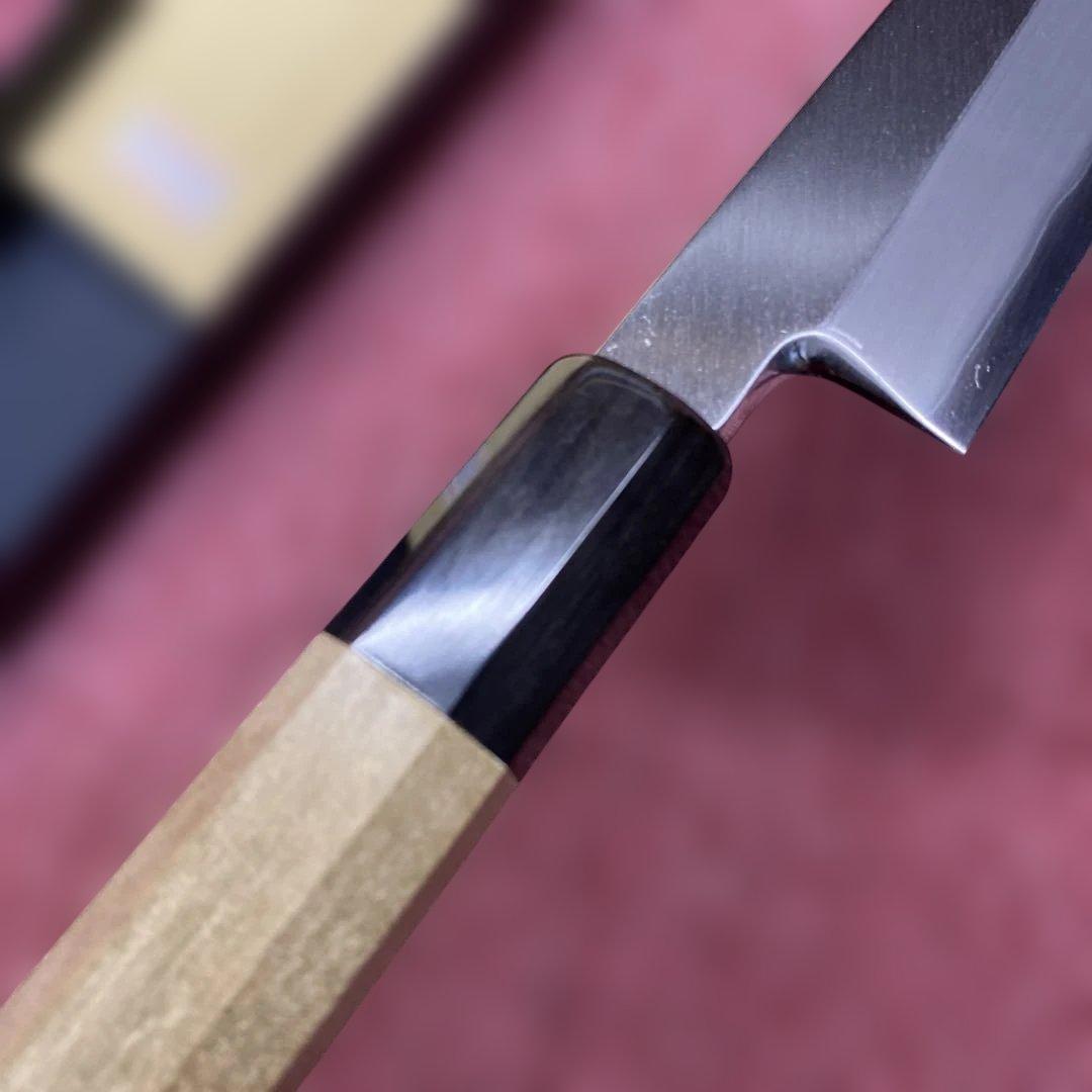 銀三　勘所切付柳刃包丁　240㎜ 8寸
