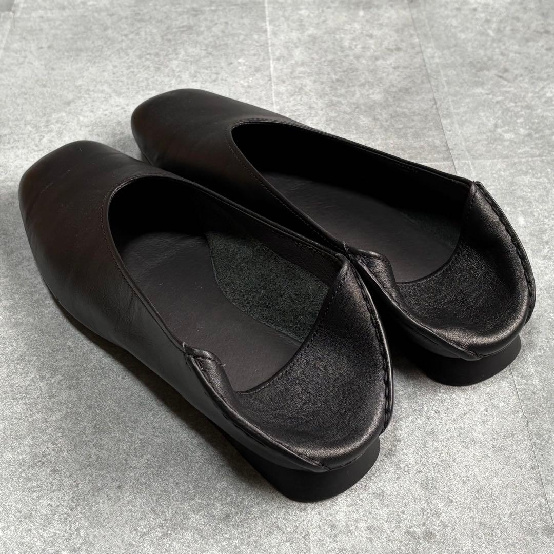 【美品】カンペール カシマイラ フラットパンプス バブーシュ 24.5cm 黒