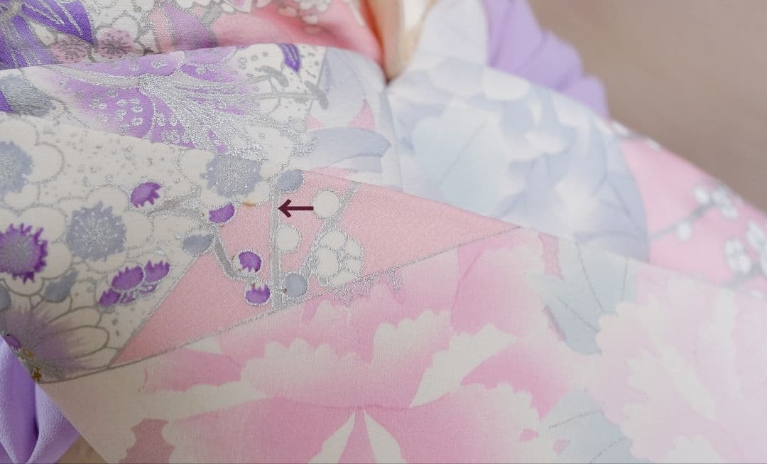 振袖フルセット　ベビーピンク　牡丹×椿　ニュアンスカラー　Sサイズ　成人式