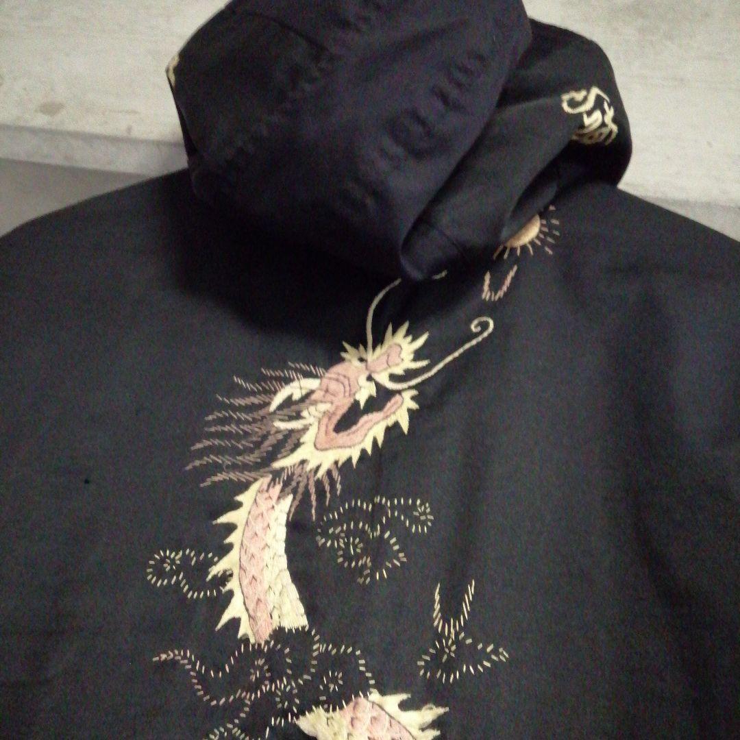 INK　インク　再構築　リメイク　チャイナドラゴン　モッズコート　刺繍　Lサイズ