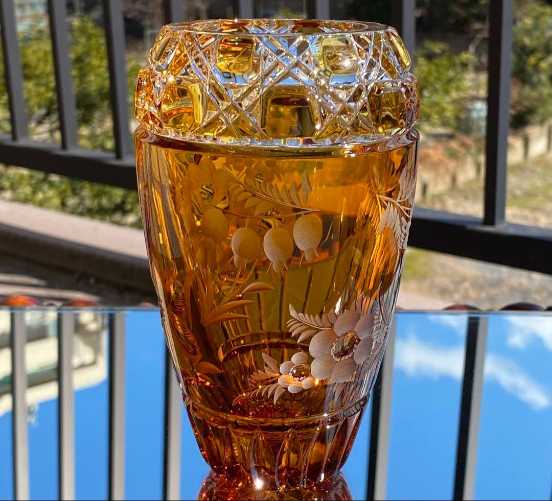 マイセンクリスタル　マイセンフラワー　花器　フラワーベース　極美品❣️