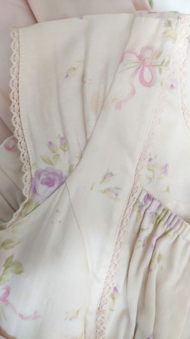 Mary Magdalene/プティブーケワンピース オフホワイト×ピンク