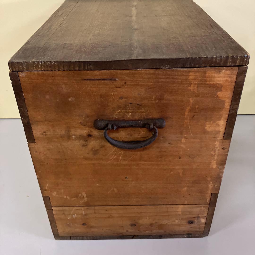 B-4 昭和レトロ 古道具 木製 木箱 ボックス ケース ウッドボックス 収納