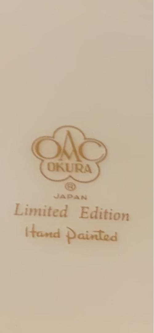 希少品　大倉陶園　花園　プレミアムブルー　ケーキ皿　6枚セット