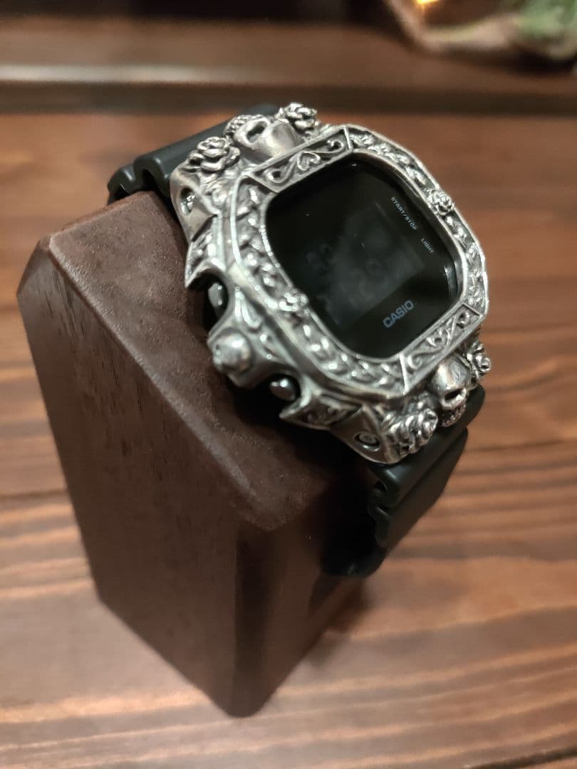 DW-5600BB silver925 シルバー ベゼル バイカー スカル 純銀