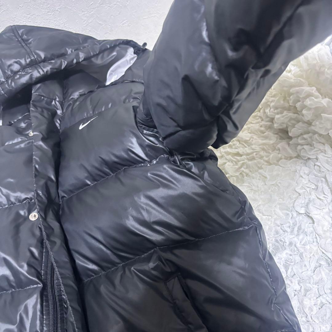 た*ん様 【人気】NIKE ベンチコート L 黒 ダウン 75% フード