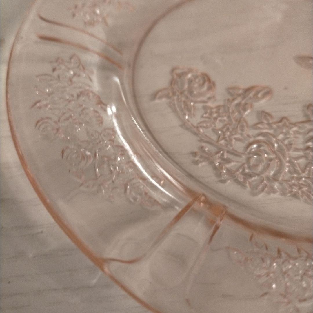 レア ヴィンテージ フェデラル シャロンローズ デザートプレート ペア ピンク
