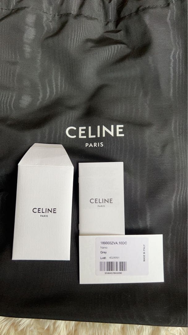 CELINE グレー ショルダーバッグ