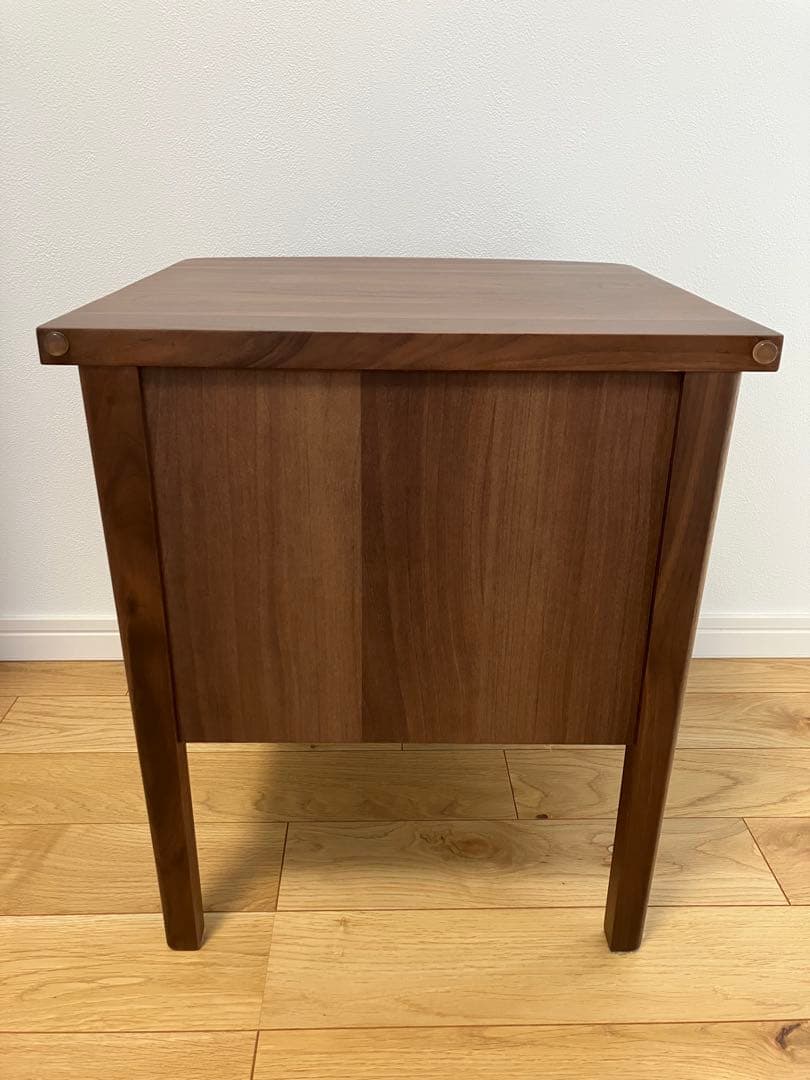 ウォールナット サイドテーブル 引き出し付き