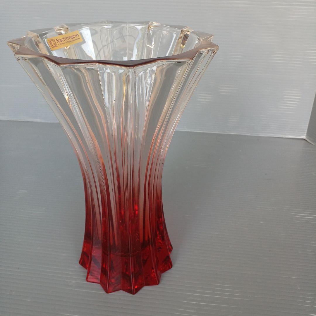 アンティーク　Nachtmann 　フラワーベース　ナハトマン　花瓶　レッド