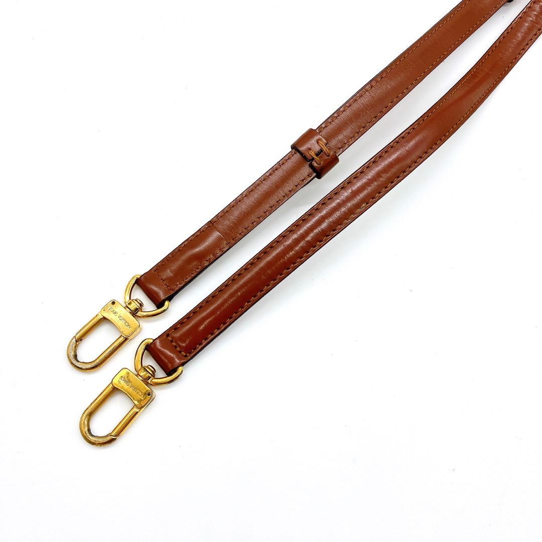 LOUIS VUITTON ショルダーストラップ　レザー　ブラウン