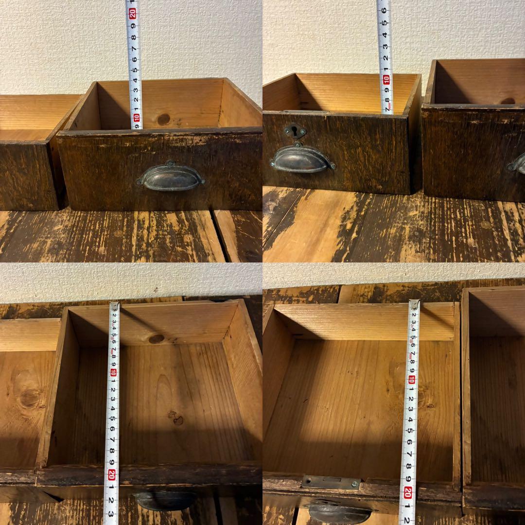 アンティーク　木製　本立て　飾り棚　本棚　古道具　引き出し　レトロ