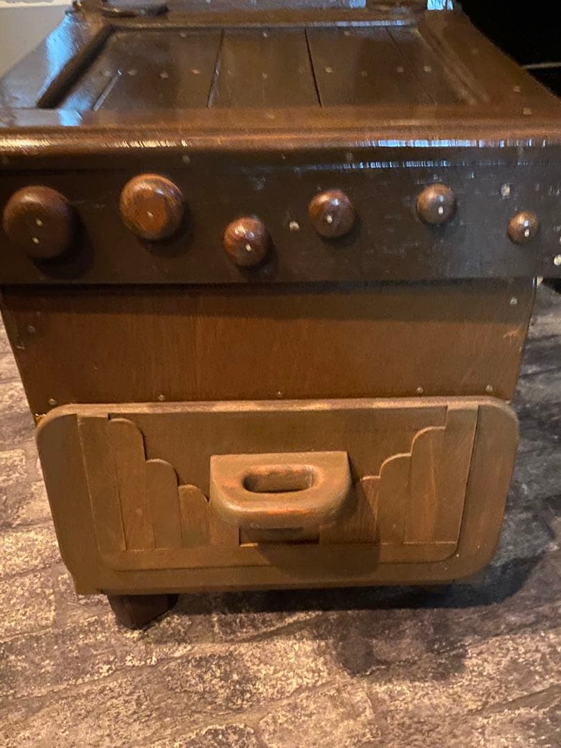 超希少♦️重厚なデザイン♦️アンティーク ウッド チェア 便利な引き出し付♦️送料込