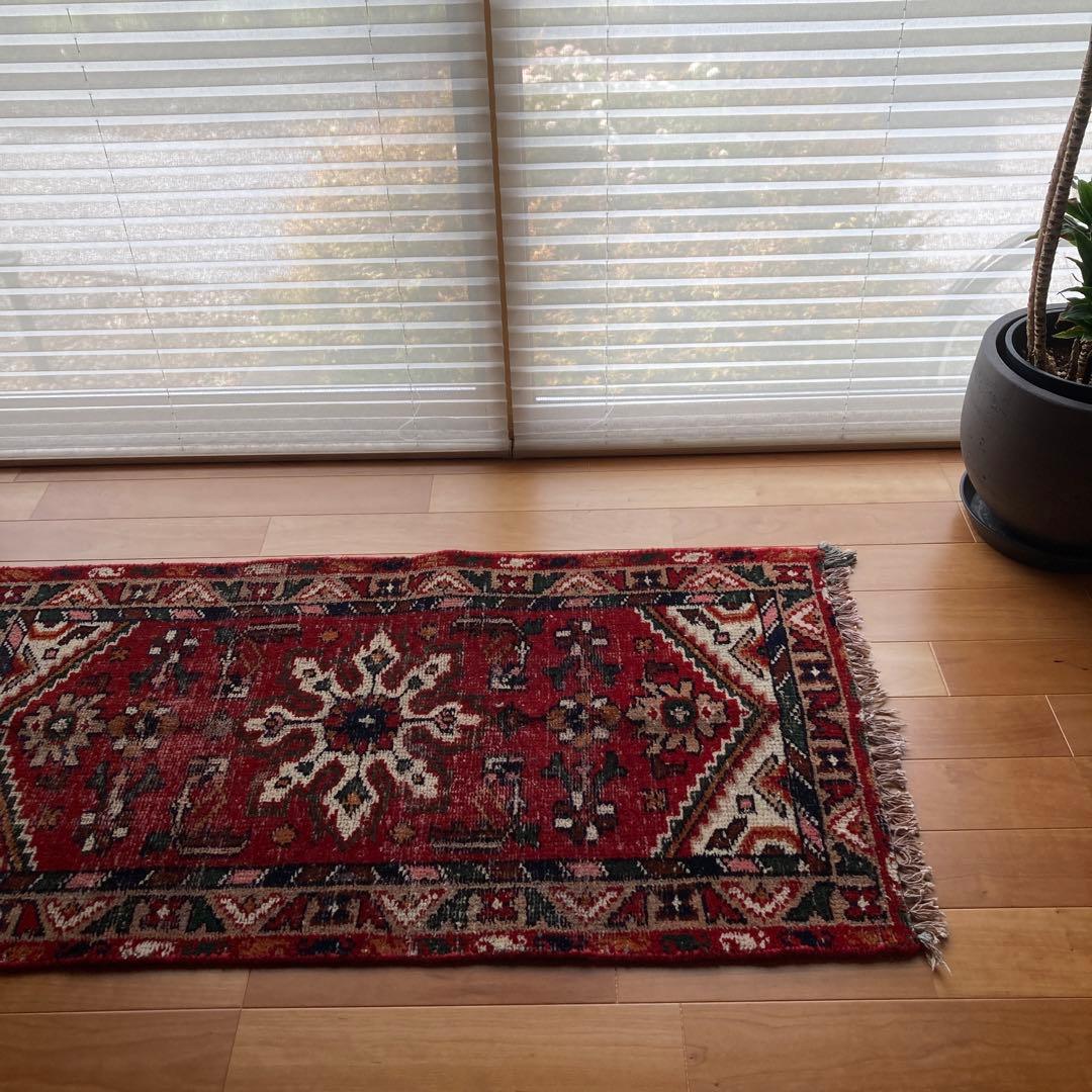 ヴィンテージラグ　トライバルラグ　インド　メダリオン